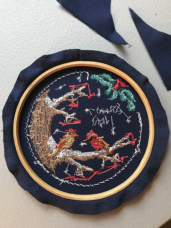 How To - Finish a Cross-stitch in an Embroidery Hoop